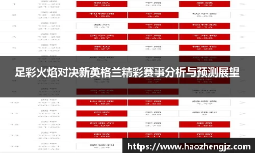 足彩火焰对决新英格兰精彩赛事分析与预测展望